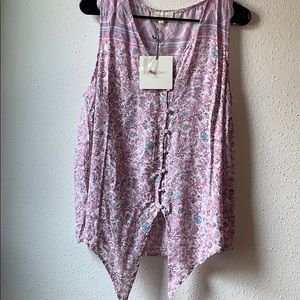 Cynthia Rowley L Pink Floral Tank